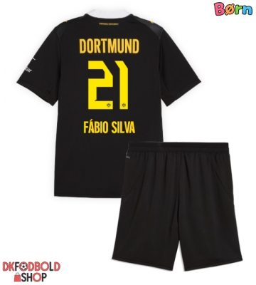 Borussia Dortmund Fabio Silva #21 Udebanesæt Børn 2026-27 Kort ærmer (+ korte bukser)